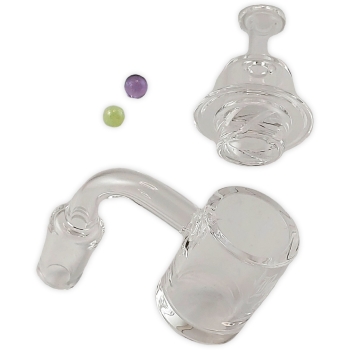 Black Leaf Dabbing Kopf Set 14.5 Quarz Banger inkl. Spinner Cap und 2 Terp Pearls 1